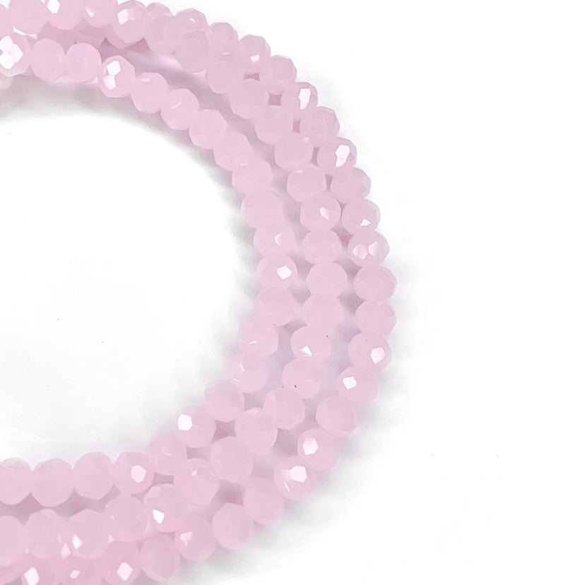 Baby Pink Glass Bead Bracelet